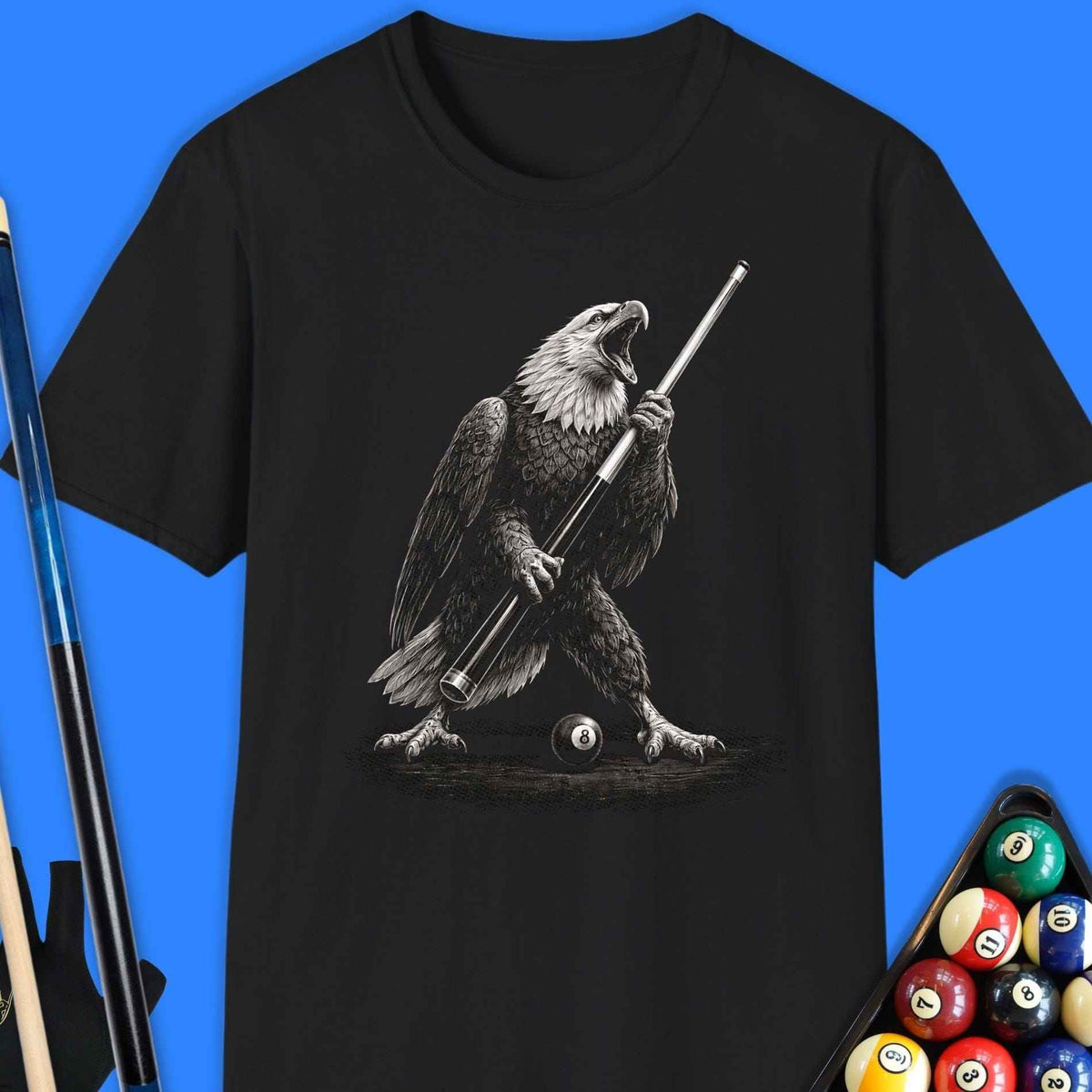 Eagle Power Pool T-Shirt Gift For Pool Player