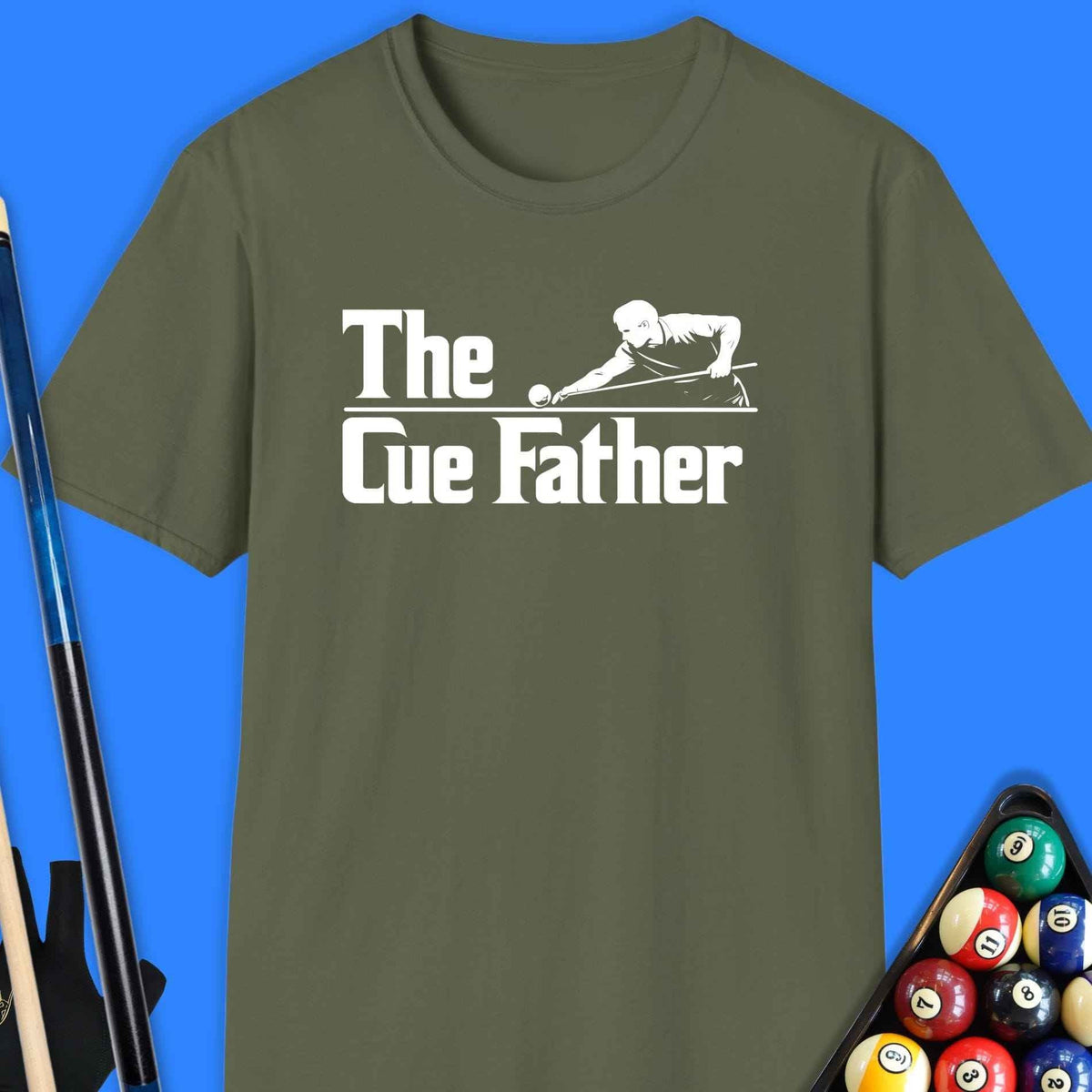 Cue Father Pool T-Shirt Gift For Pool Player