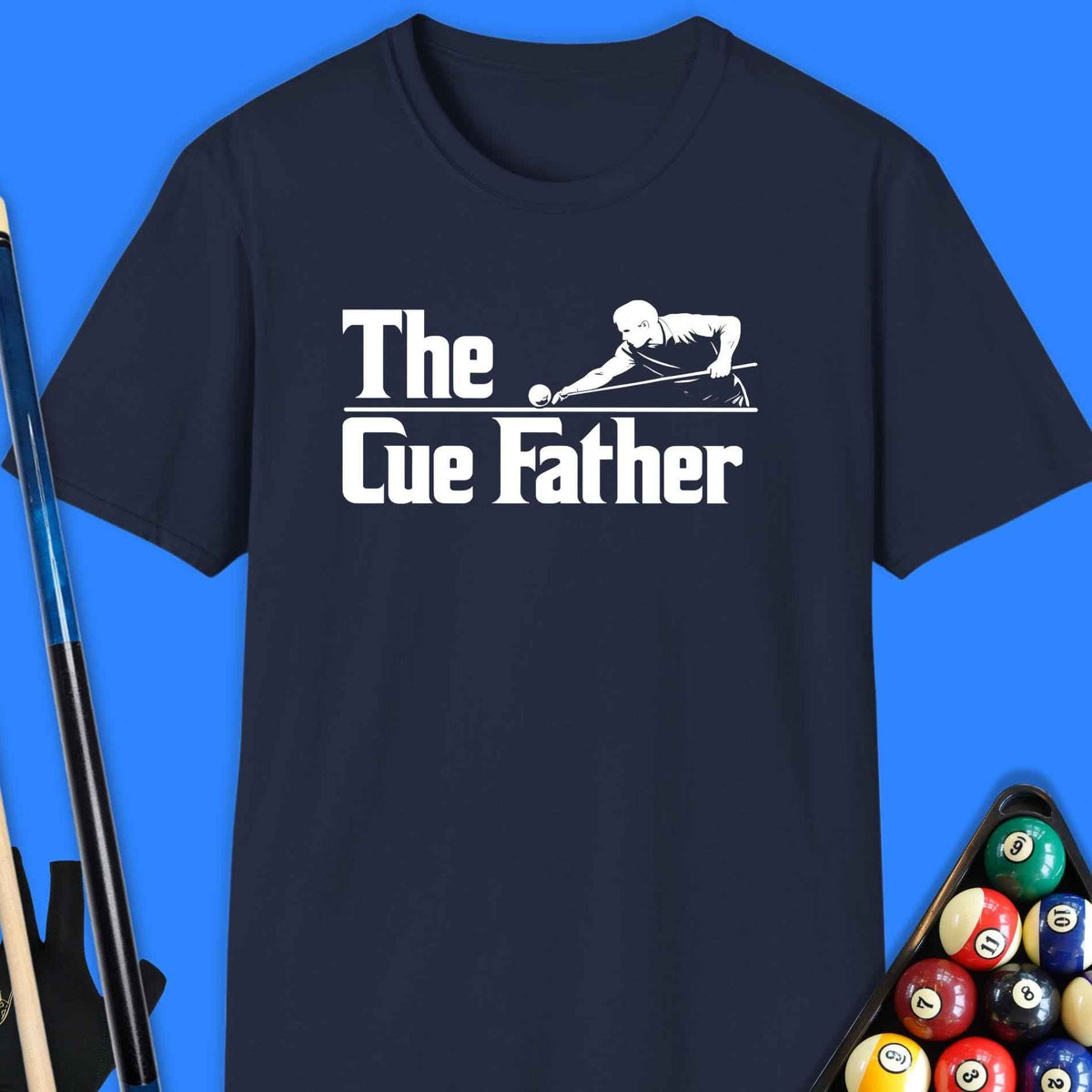 Cue Father Pool T-Shirt Gift For Pool Player
