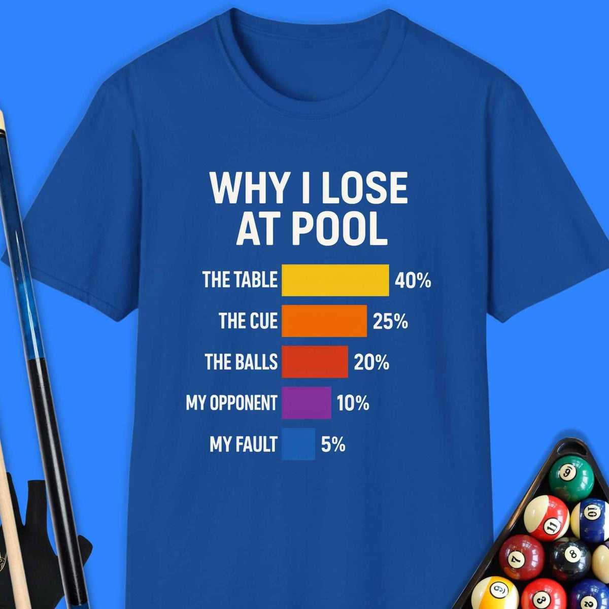 Why I Lose At Pool T-Shirt Gift For Pool Player