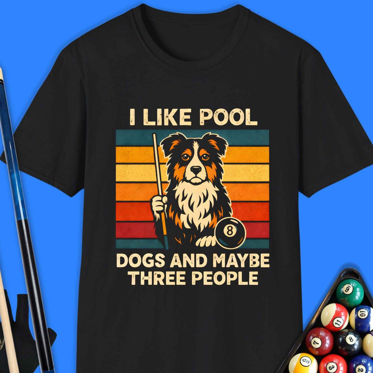 I Like Pool Dogs T-Shirt Gift For Pool Player