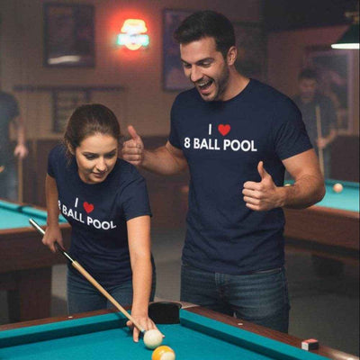 I Love 8 Ball Pool T-Shirt Gift For Pool Player