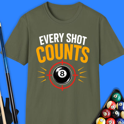 Every Shot Counts Pool T-Shirt Gift For Pool Player