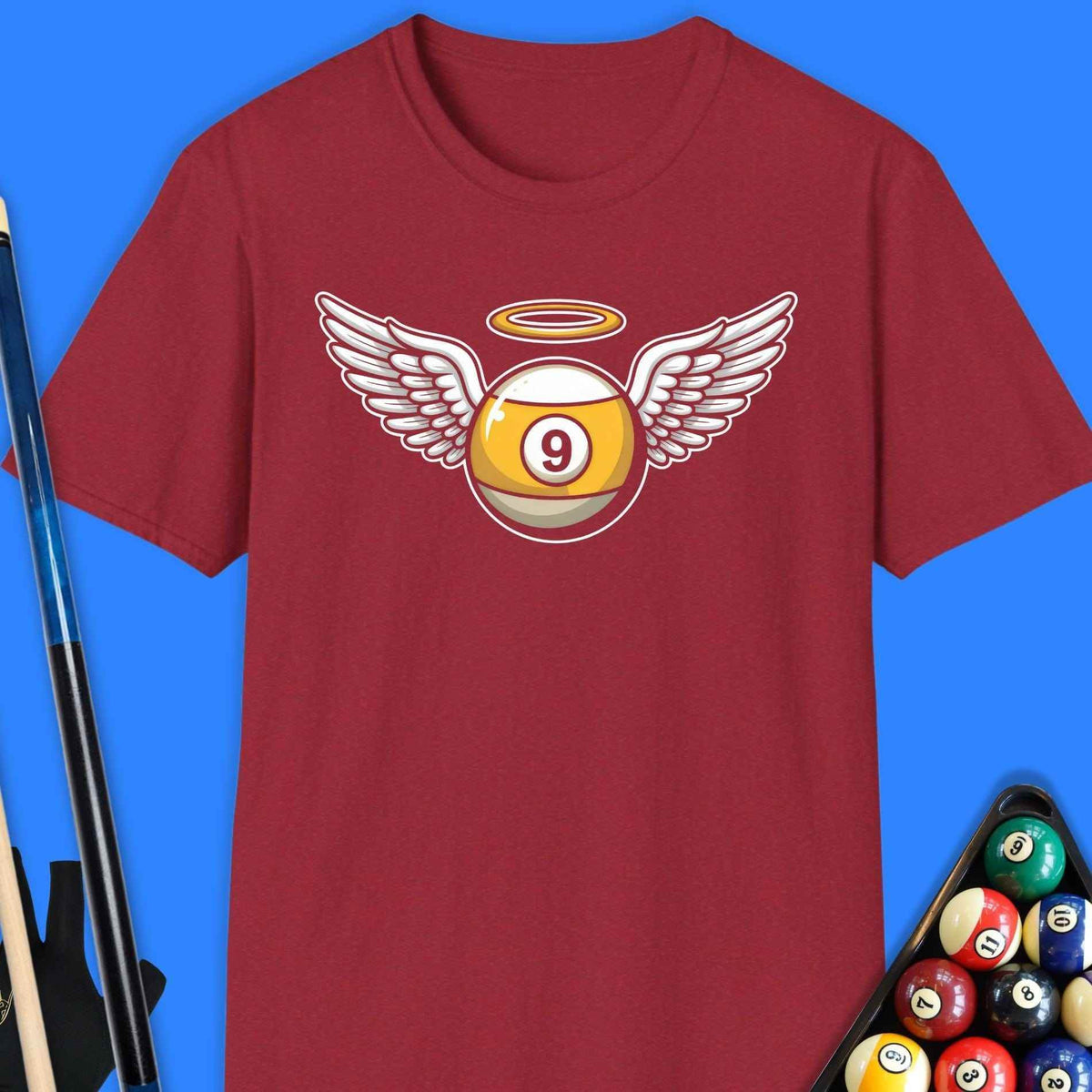 9 Ball Angel Pool T-Shirt Gift For Pool Player