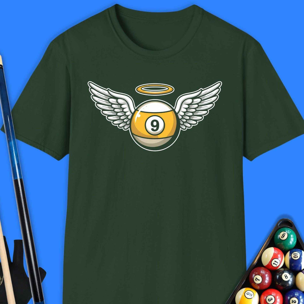 9 Ball Angel Pool T-Shirt Gift For Pool Player