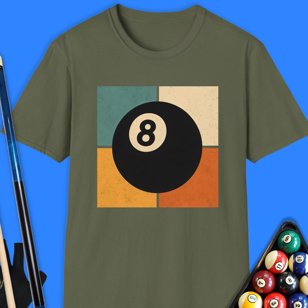 Retro 8-Ball Pool T-Shirt Gift For Pool Player