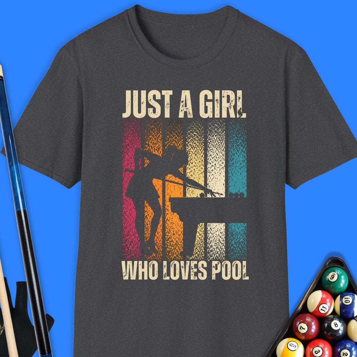 Just A Girl Who Love Pool T-Shirt Gift For Pool Player