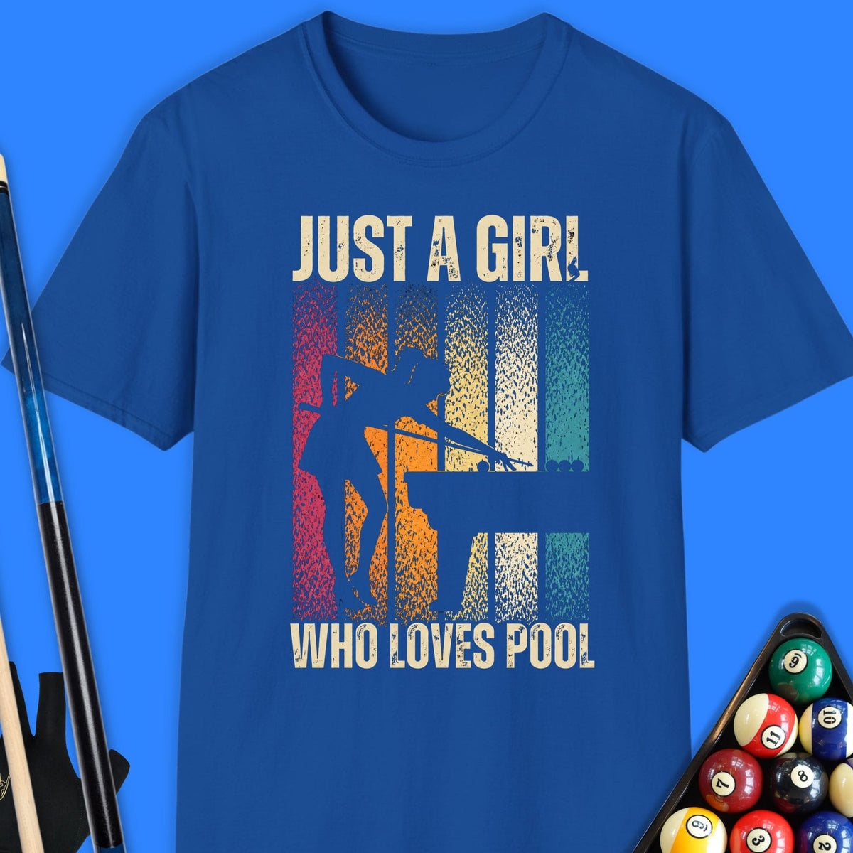 Just A Girl Who Love Pool T-Shirt Gift For Pool Player