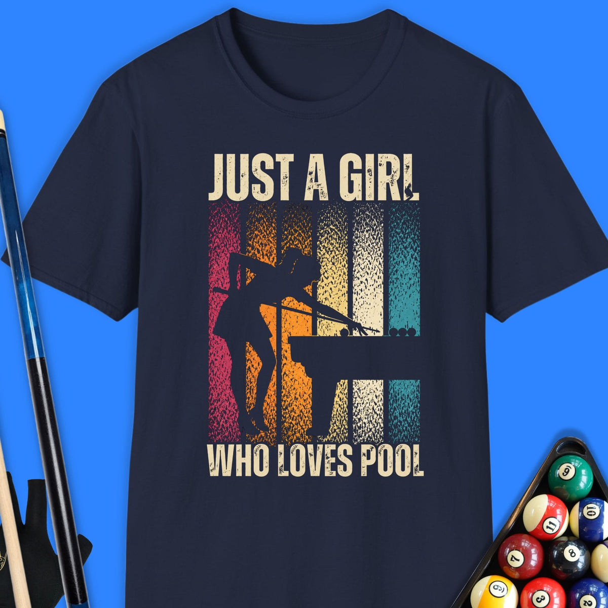Just A Girl Who Love Pool T-Shirt Gift For Pool Player