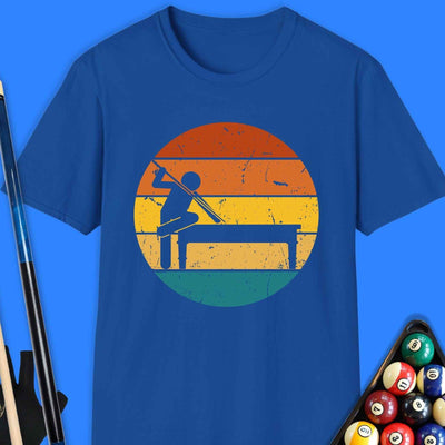 Retro Pool Player Silhouette T-Shirt Gift For Pool Player