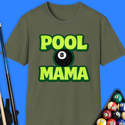 Pool Mama T-Shirt Gift For Pool Player