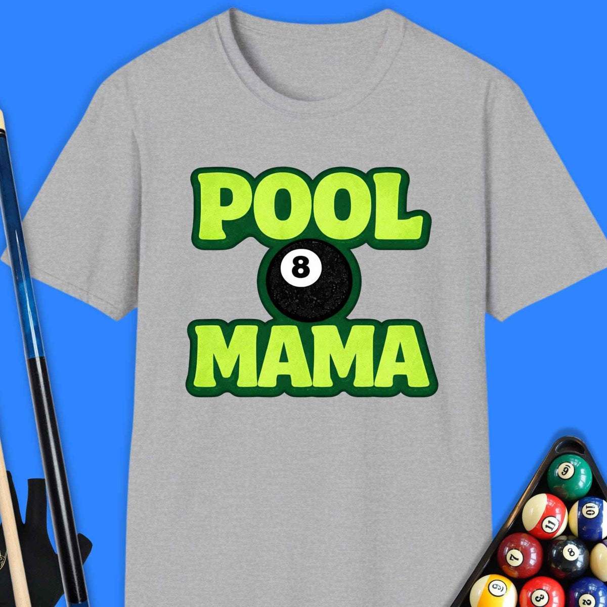 Pool Mama T-Shirt Gift For Pool Player