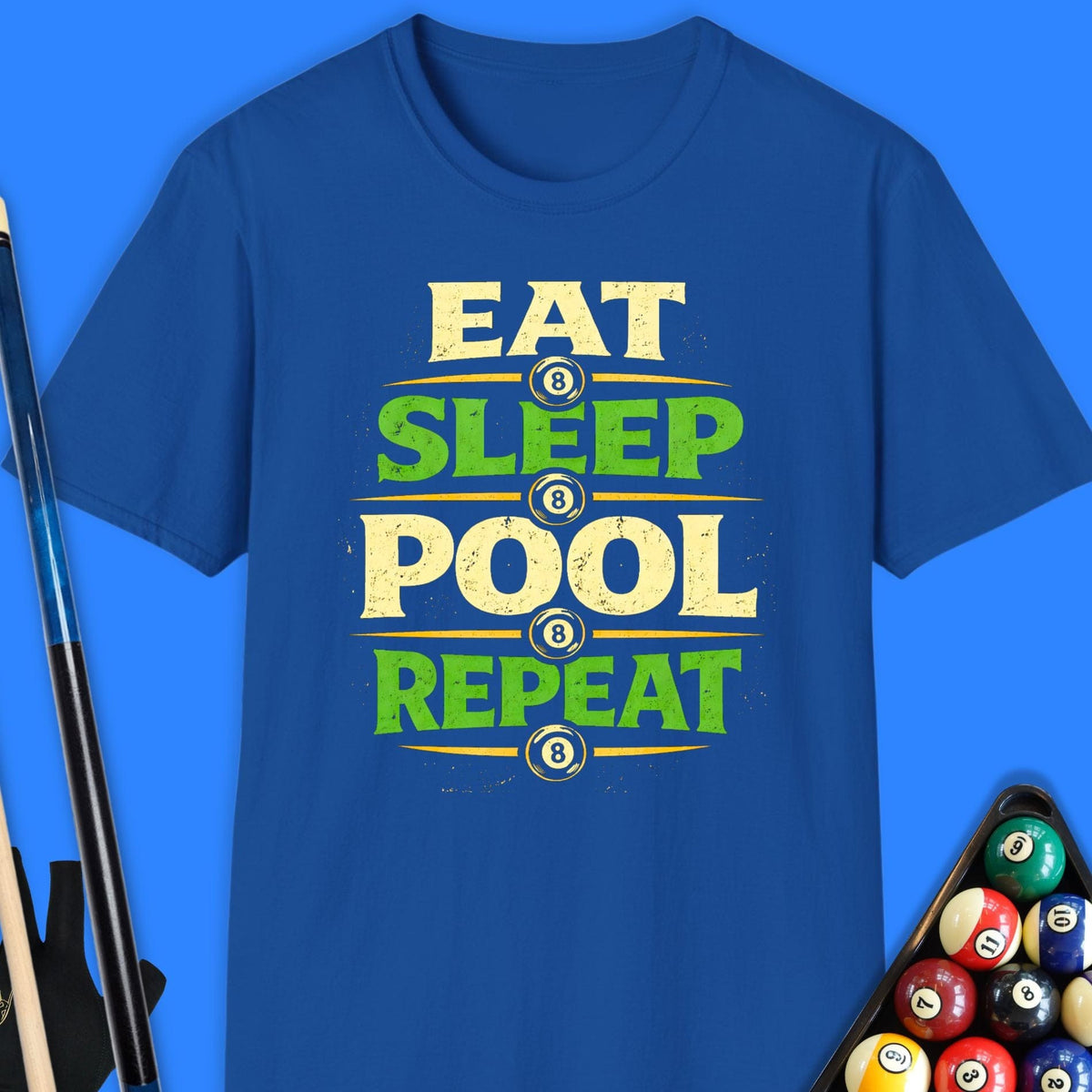 Eat Sleep Pool Repeat T-Shirt Gift For Pool Player