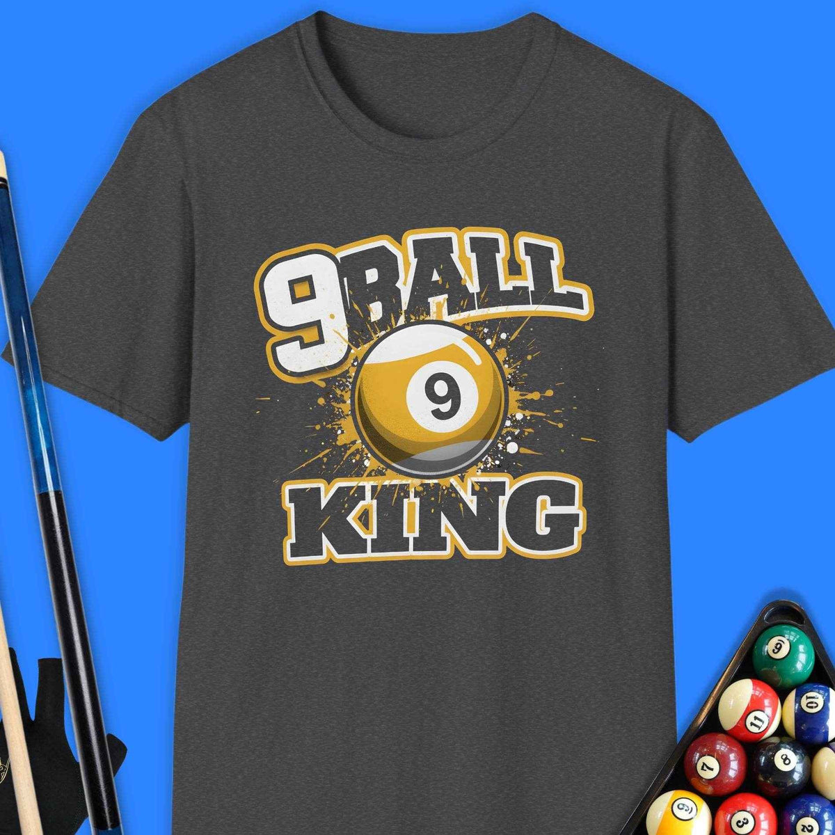 9 Ball King Pool T-Shirt Gift For Pool Player