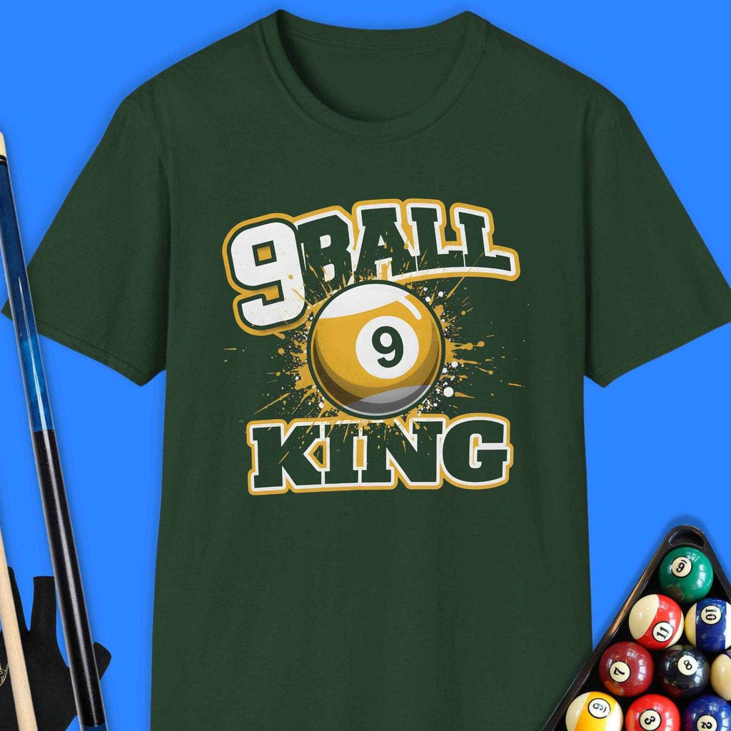9 Ball King Pool T-Shirt Gift For Pool Player