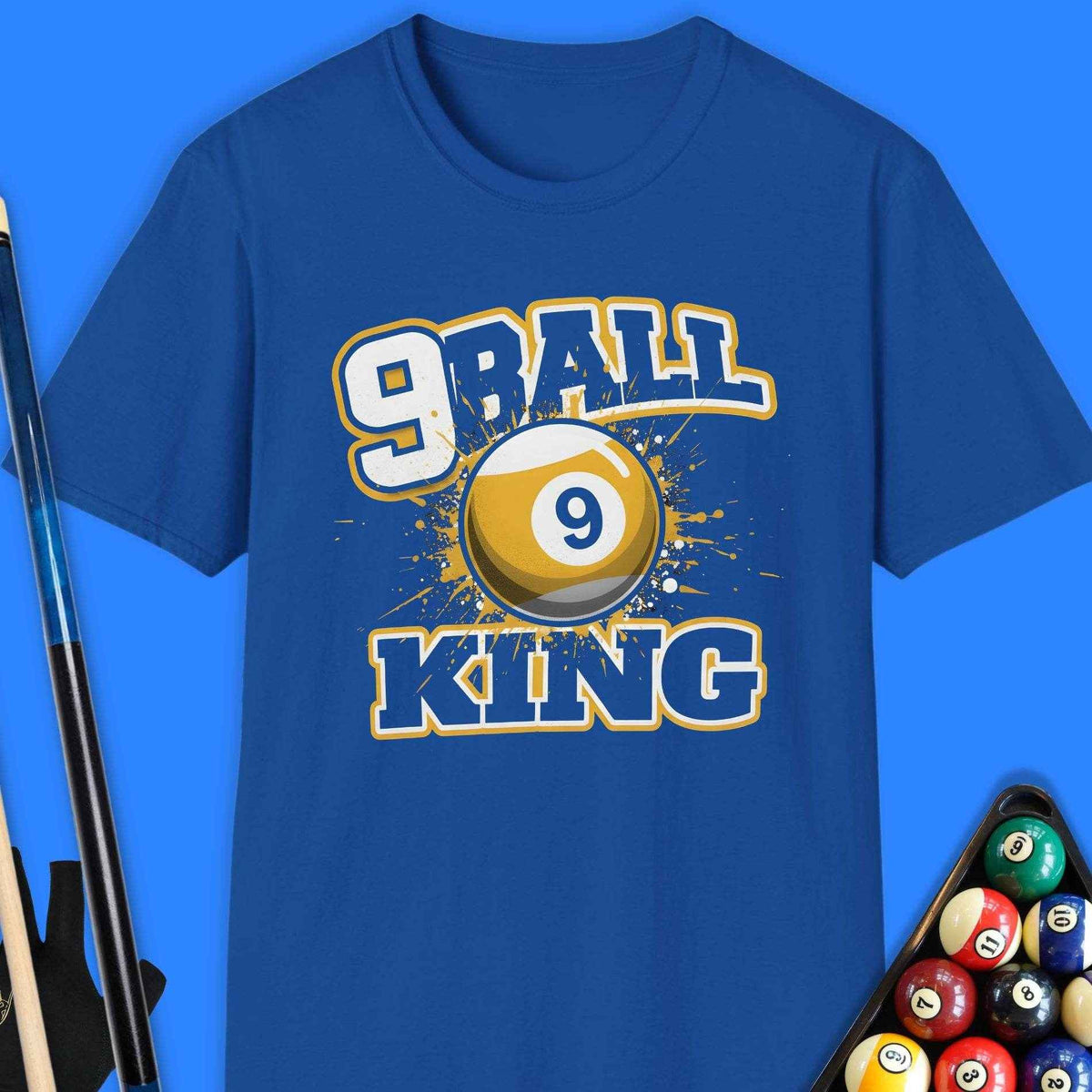 9 Ball King Pool T-Shirt Gift For Pool Player