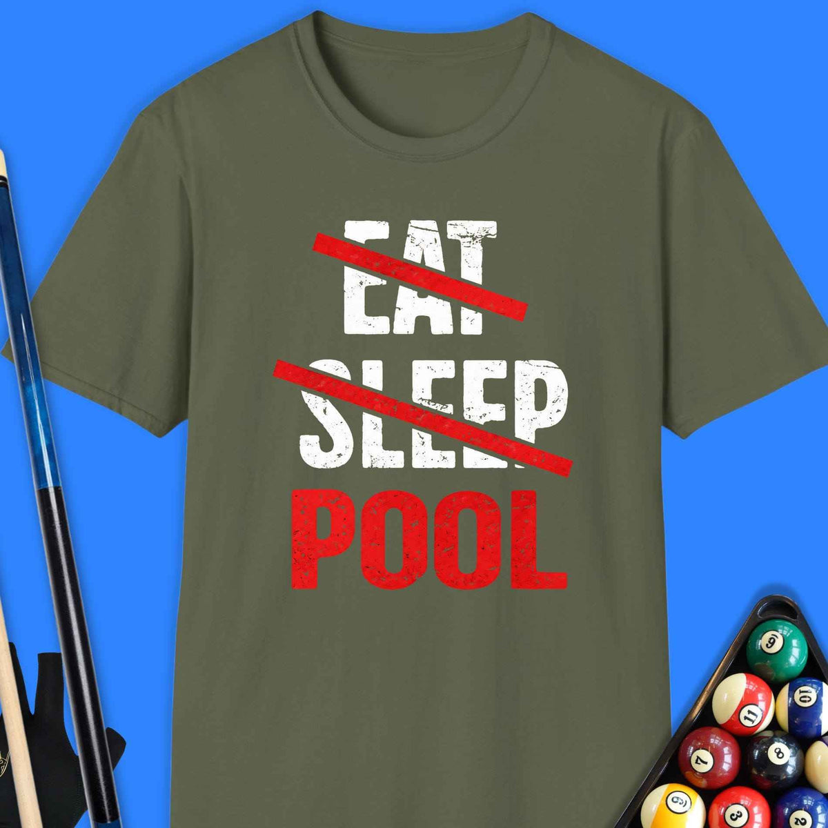 Eat Sleep Pool T-Shirt Gift For Pool Player