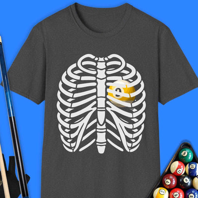 Pool Heart In Ribcage T-Shirt Gift For Pool Player