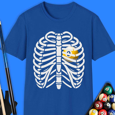 Pool Heart In Ribcage T-Shirt Gift For Pool Player