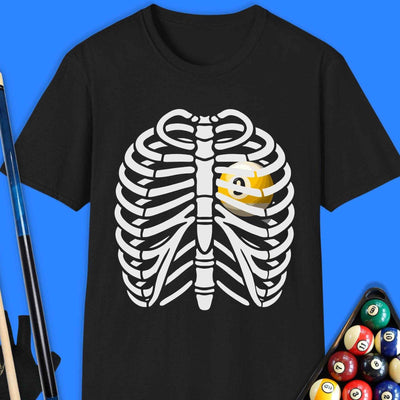 Pool Heart In Ribcage T-Shirt Gift For Pool Player
