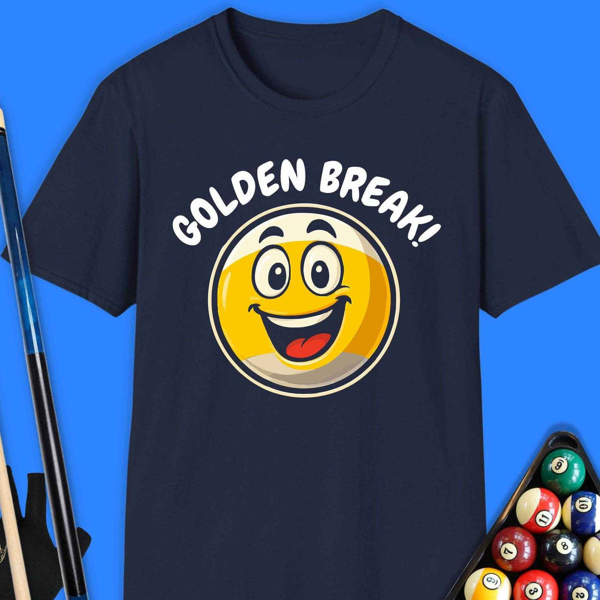 Golden Break Pool T-Shirt Gift For Pool Player