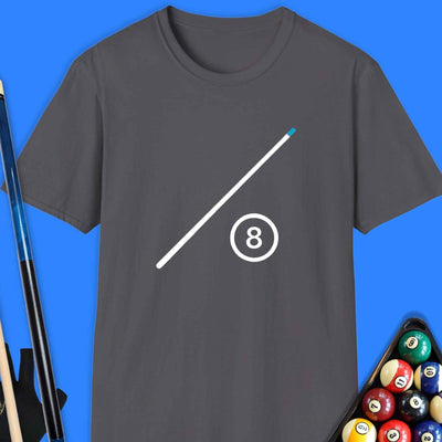 Minimalist 8-Ball Cue Pool T-Shirt Gift For Pool Player