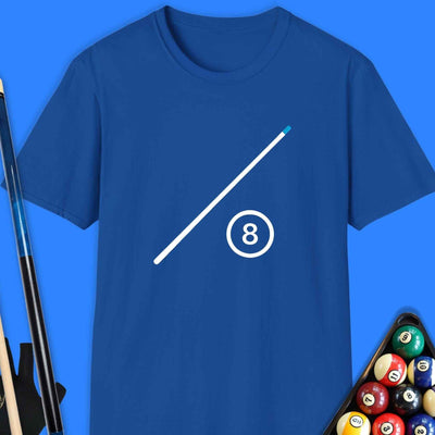 Minimalist 8-Ball Cue Pool T-Shirt Gift For Pool Player