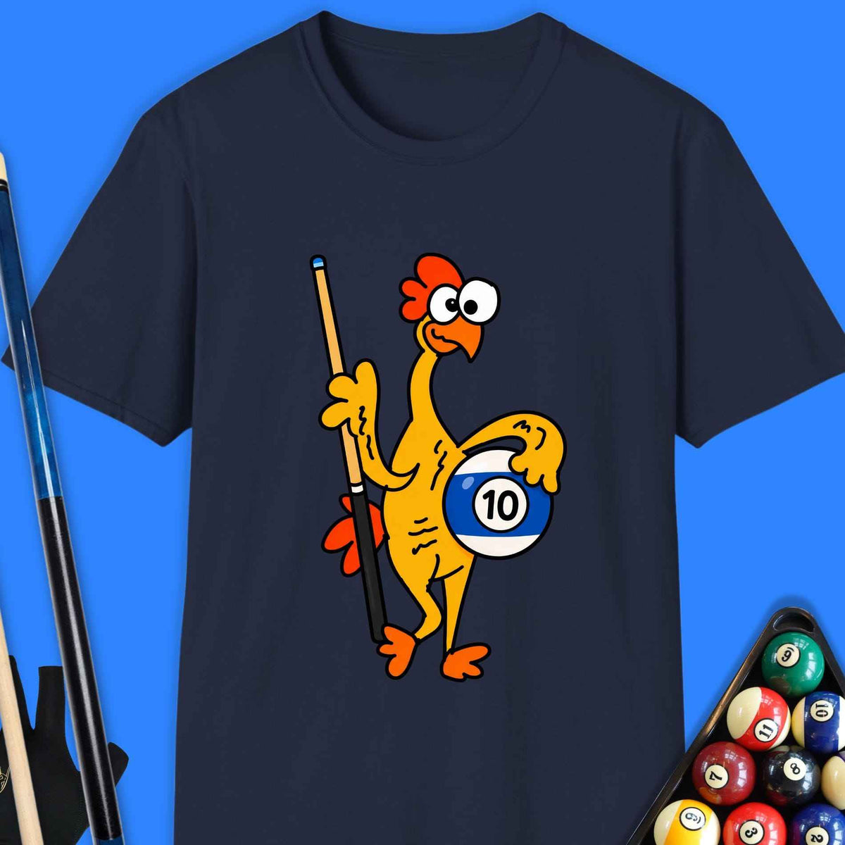 Rubber Chicken Pool 10 Ball T-Shirt Gift For Pool Player