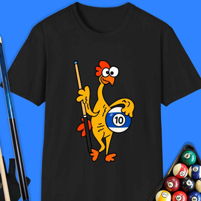 Rubber Chicken Pool 10 Ball T-Shirt Gift For Pool Player
