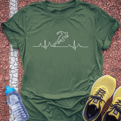 Heartbeat T-Shirt Gift Ideas For Runners