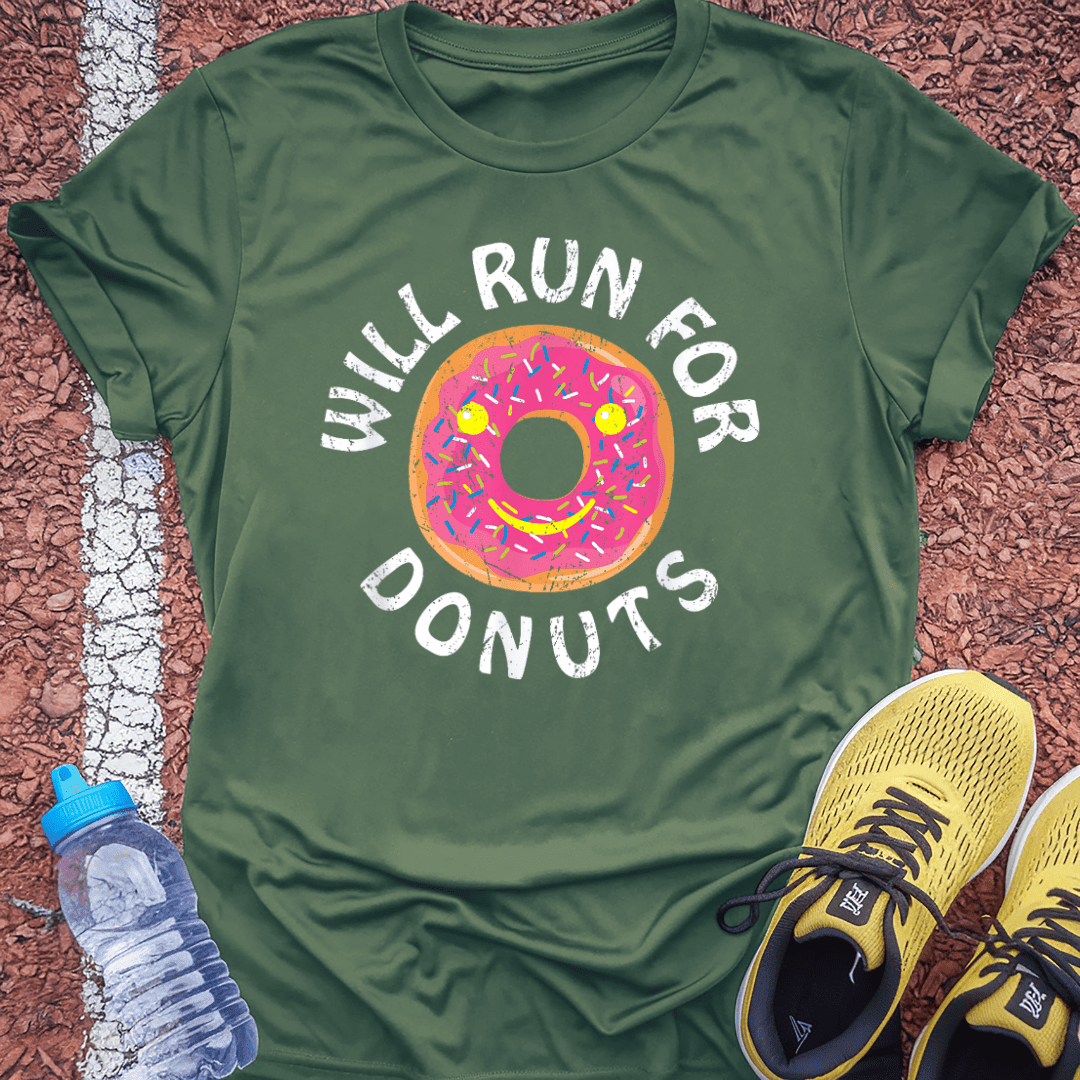 Will Run for Donuts T-shirt Gift Ideas For Runners