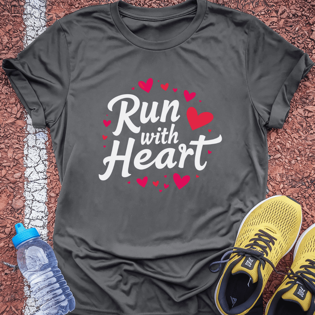 Run With Heart T-Shirt Gift Ideas For Runners