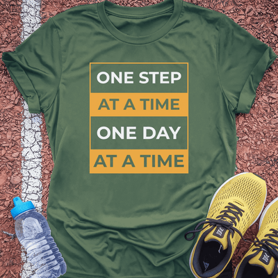 One Step at a Time T-Shirt Gift Ideas For Runners