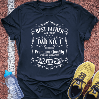 Dad No 1 T-shirt Gift Ideas For Runners