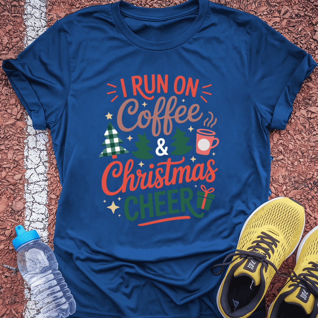 Coffee & Christmas Cheer T-Shirt Gift Ideas For Runners
