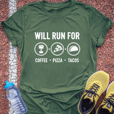 Will Run For T-shirt Gift Ideas For Runners