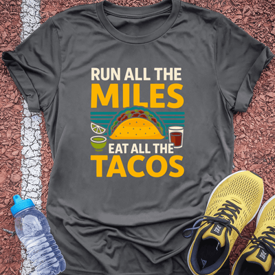 Miles, Tacos T-Shirt Gift Ideas For Runners
