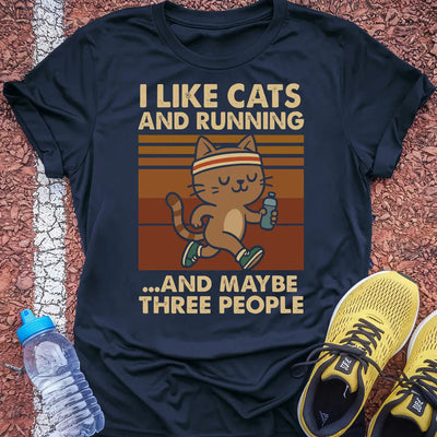 Cats and Running Tech Tee Gift Ideas For Runners