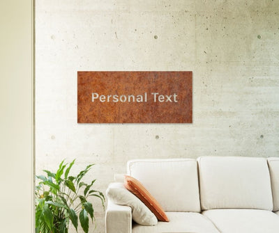 Personalized Rust steel custom sign rustic metal sign