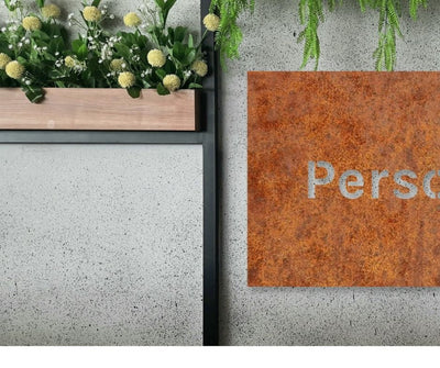 Personalized Rust steel custom sign rustic metal sign