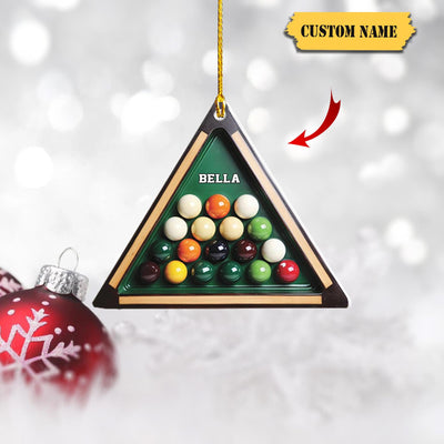 Personalized Pool Billiards Ornament Gifts For Billiards Lover, Ball Billiards Lovers Ornament Christmas  Ornament Christmas Gift
