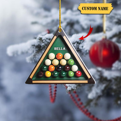 Personalized Pool Billiards Ornament Gifts For Billiards Lover, Ball Billiards Lovers Ornament Christmas  Ornament Christmas Gift