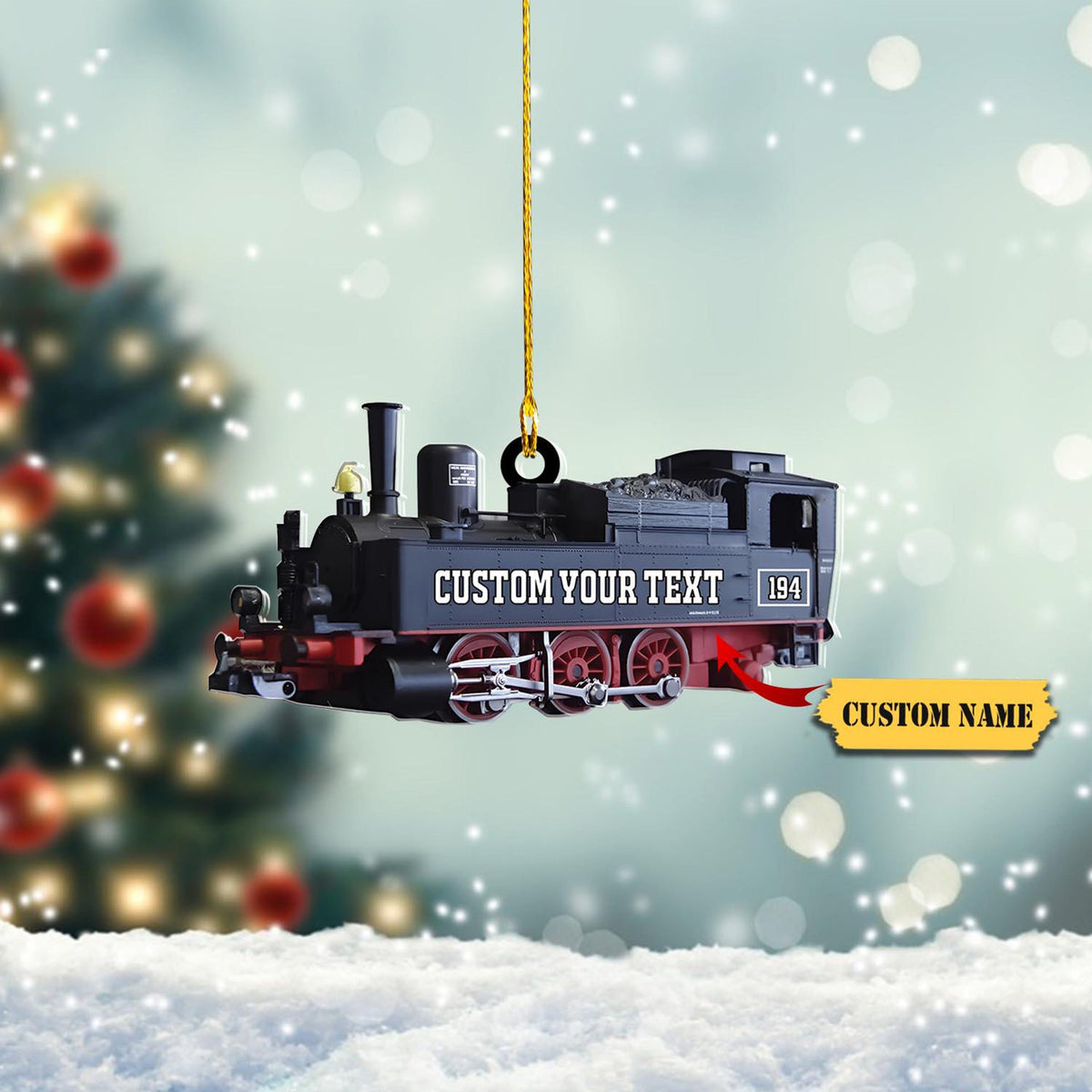 Personalized Railroader Christmas Ornament 2D Acrylic, Railroader Ornament, Christmas Gift For Railroader, Locomotive Ornament Gift
