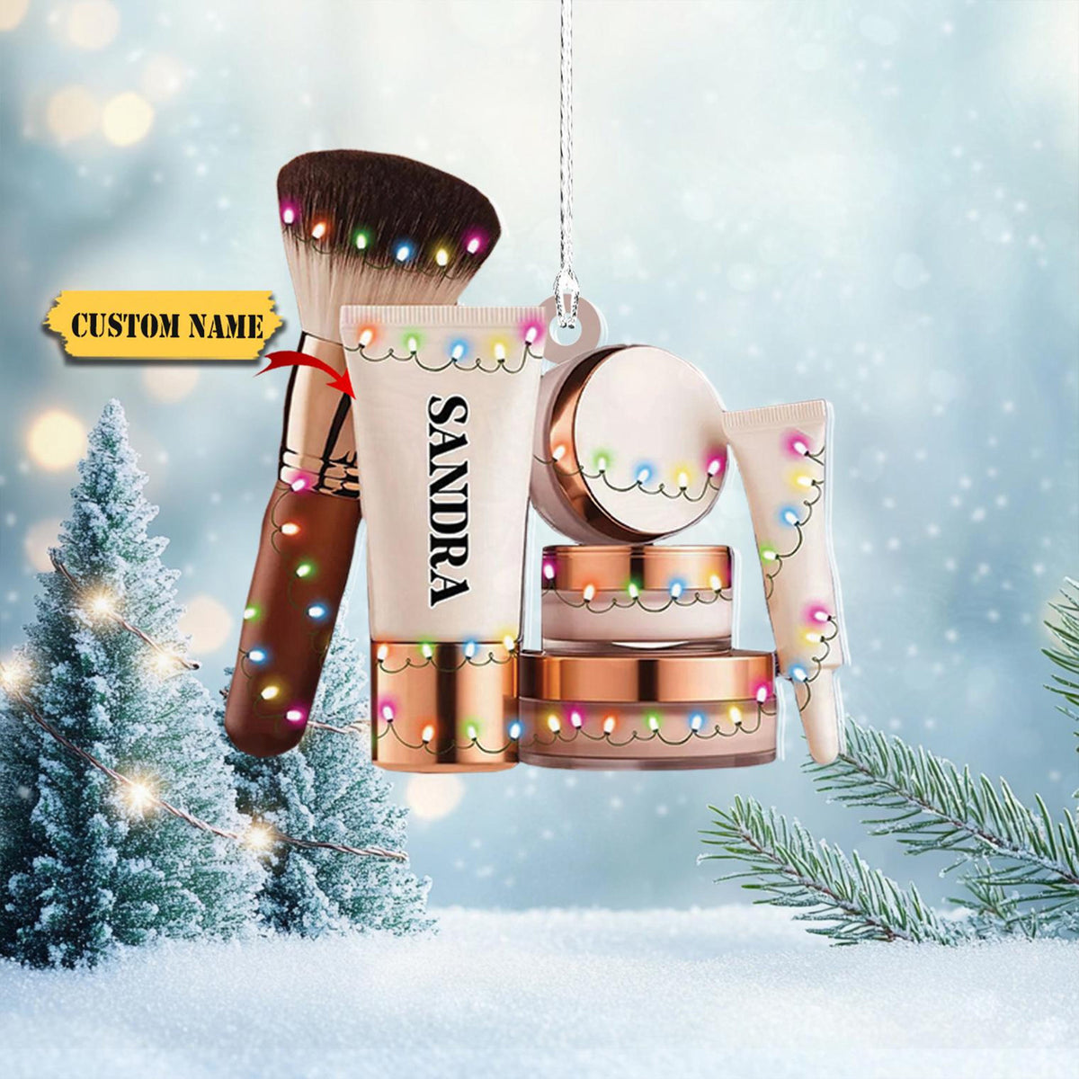Personalized Makeup Ornaments Acrylic Christmas Tree Beauty Ornament Gifts Makeup Artist, Teen Girl Ornament, Artist Christmas Ornament Christmas Gift