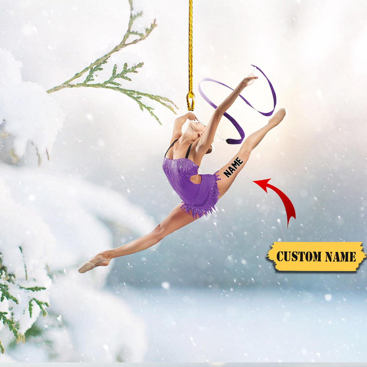 Personalized Gymnastics Christmas Ornament Gift For Gymnasts, Kickfit Gifts, Gym Gifts, Gift For Daughter, Xmas  Ornament Christmas Gift