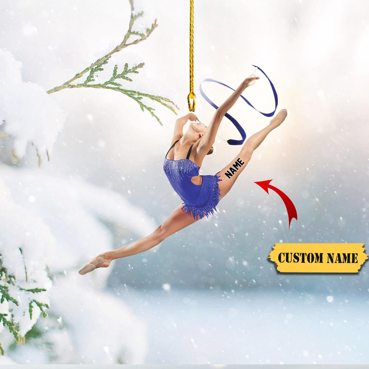 Personalized Gymnastics Christmas Ornament Gift For Gymnasts, Kickfit Gifts, Gym Gifts, Gift For Daughter, Xmas  Ornament Christmas Gift