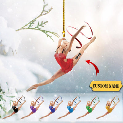 Personalized Gymnastics Christmas Ornament Gift For Gymnasts, Kickfit Gifts, Gym Gifts, Gift For Daughter, Xmas  Ornament Christmas Gift