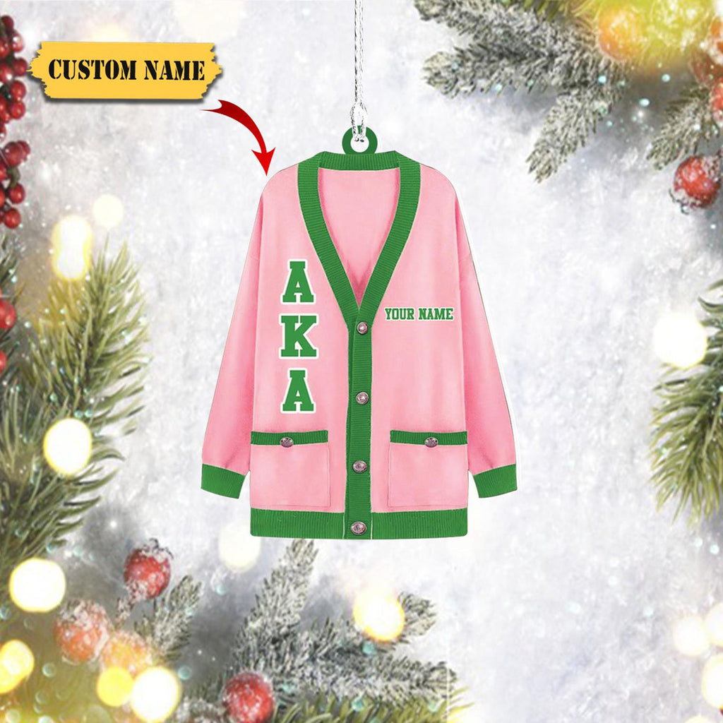 Alpha Kappa Alpha Christmas Ornaments 2D, Aka Custom Shaped Ornament, Personalized Holiday Decor , Perfect Gift For Sisters And Alumni.