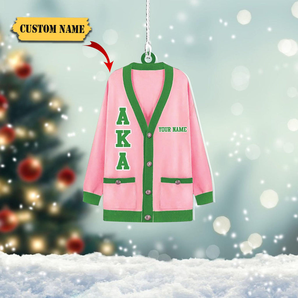 Alpha Kappa Alpha Christmas Ornaments 2D, Aka Custom Shaped Ornament, Personalized Holiday Decor , Perfect Gift For Sisters And Alumni.