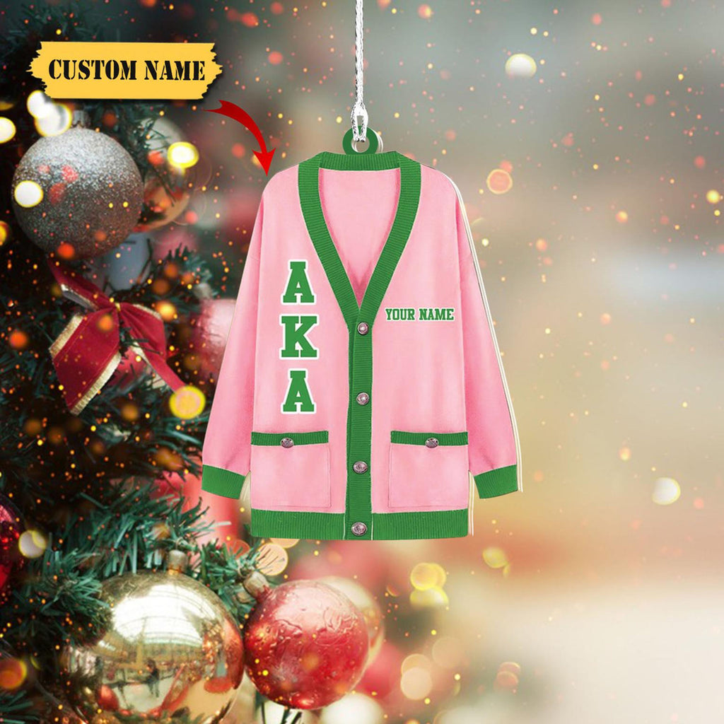 Alpha Kappa Alpha Christmas Ornaments 2D, Aka Custom Shaped Ornament, Personalized Holiday Decor , Perfect Gift For Sisters And Alumni.
